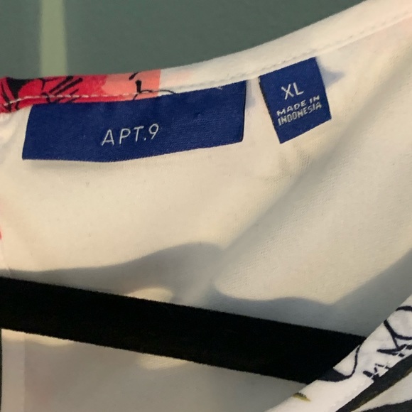 NWT Apt. 9 White Floral Blouson Sleeve Dress - Picture 5 of 8